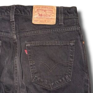 Vintage LEVIS Jeans Men 36x34 Black Denim 90s 560 Loose Fit Tapered Leg USA Made